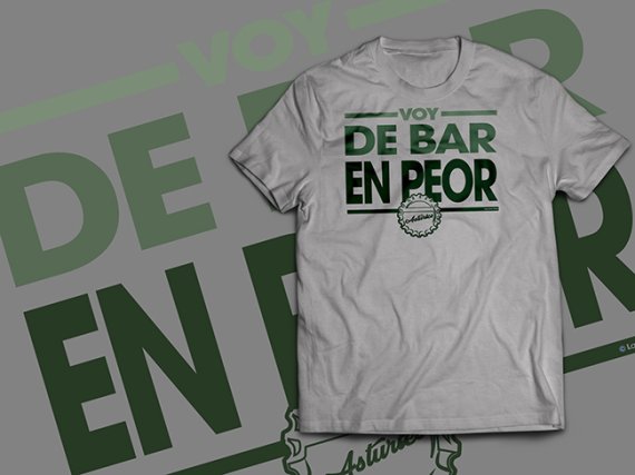 CAMISETA ADULTO VOY DE BAR EN PEOR